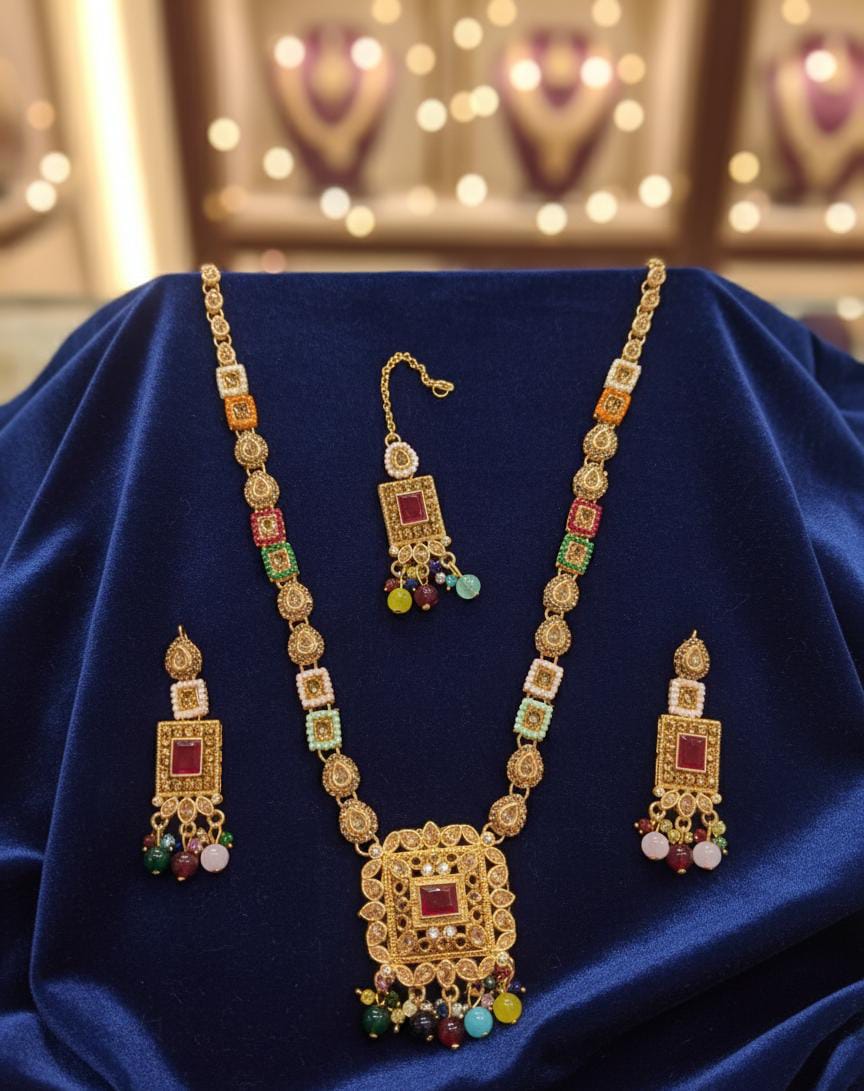 Beautiful Maala Set Zircon Work