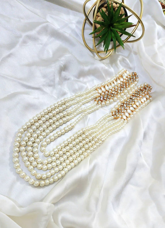 Handmade Manjoos Style kundan Mirror Work Maala Set