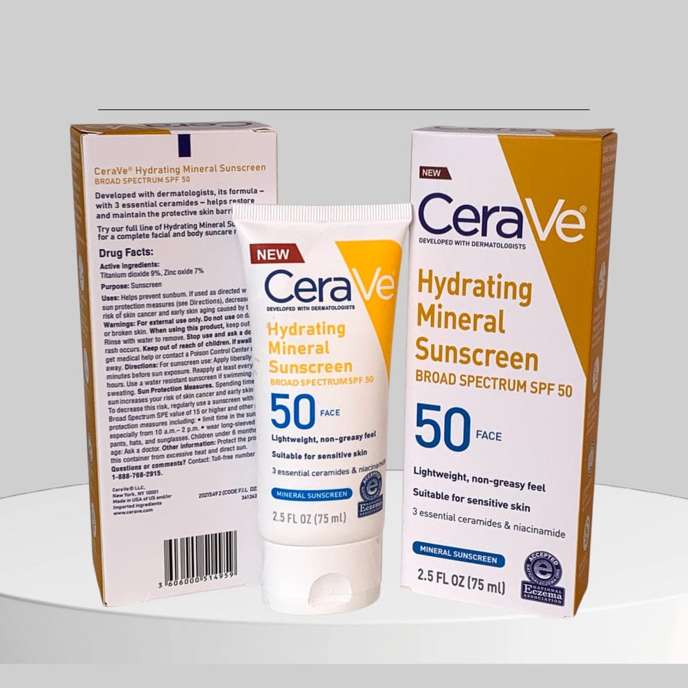 Cerave Hydrating Mineral Sunscreen SPF50 (75 ml)