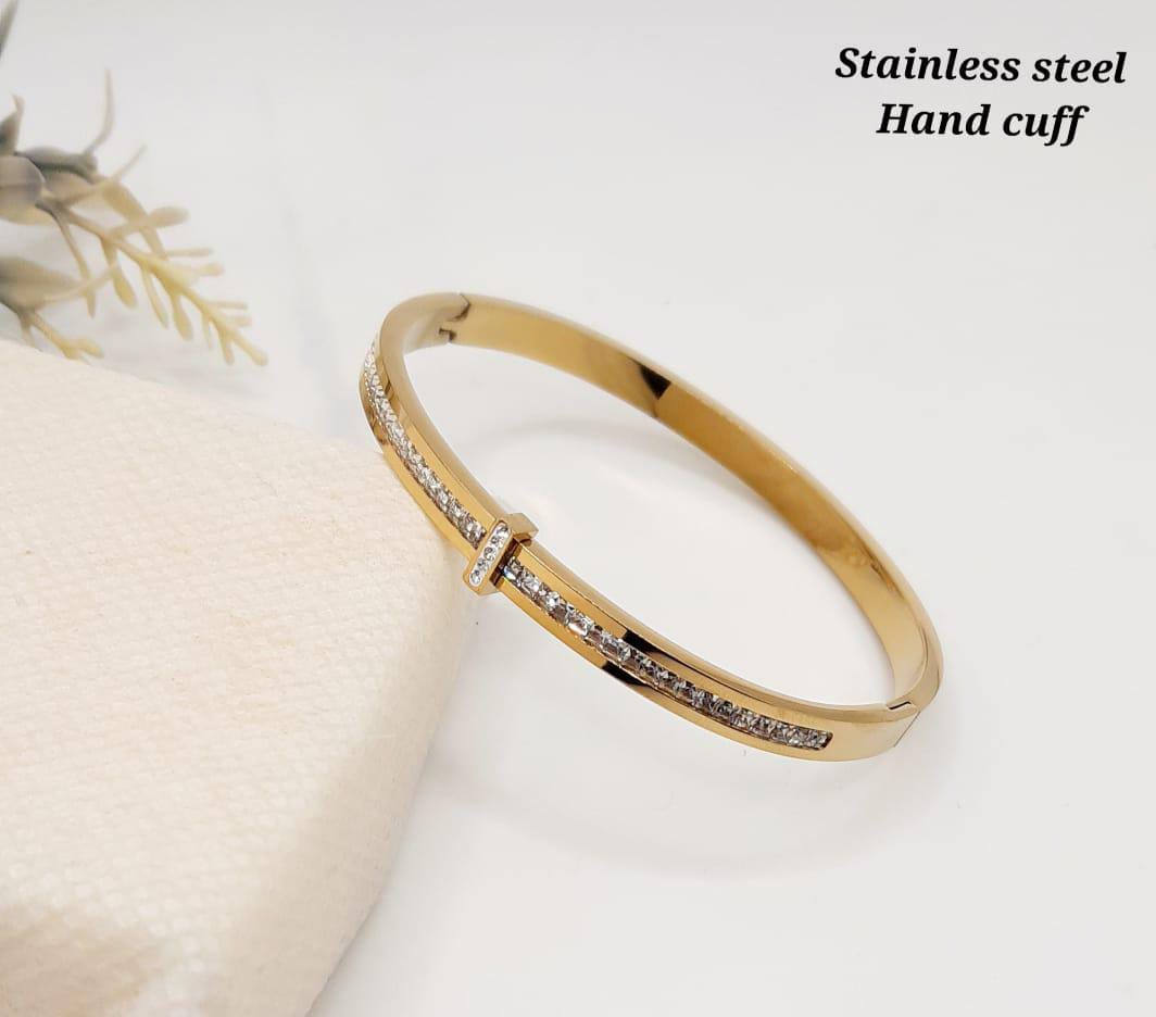 Stainless Steel Handcuff A.D Stones