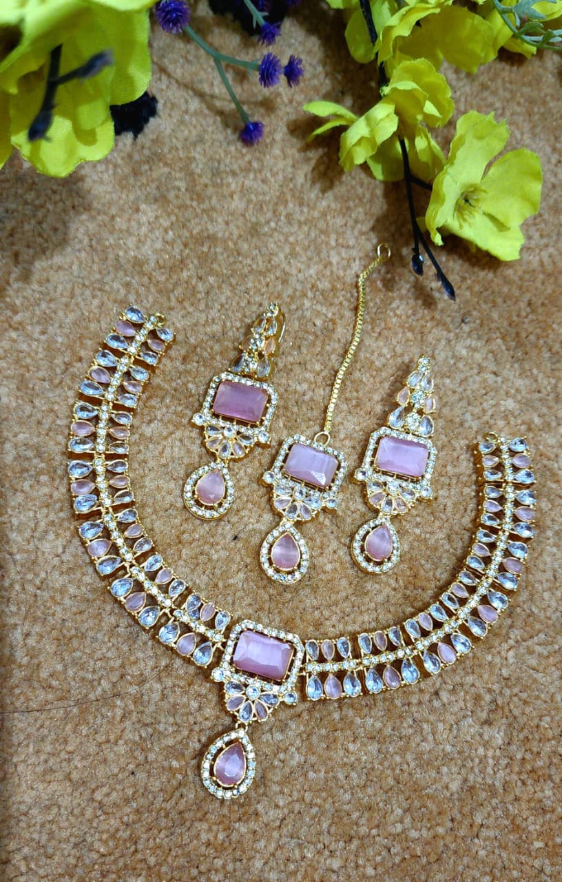 Zircon Work Necklace Set