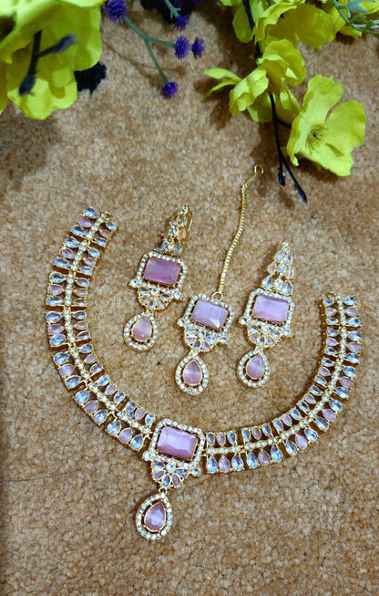 Zircon Work Necklace Set
