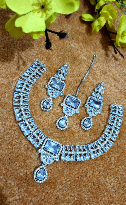 Zircon Work Necklace Set