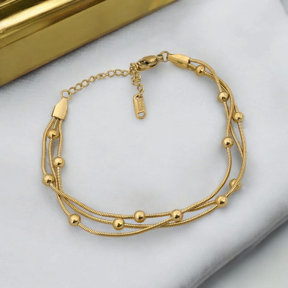 Engraved Golden Gleam Bracelet