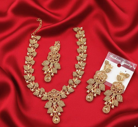 Zircon Work Fancy Party Wear Necklace Sets