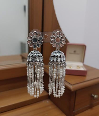 Antique Oxidized Jhumkay