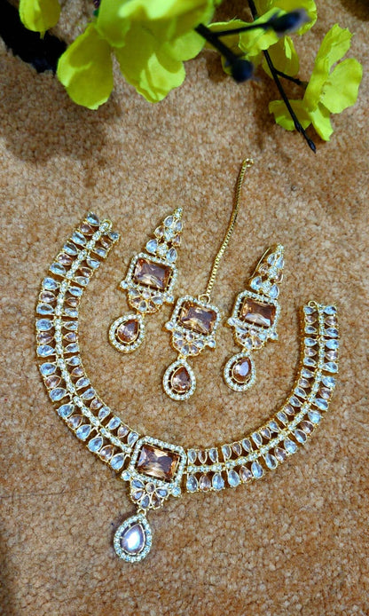 Zircon Work Necklace Set