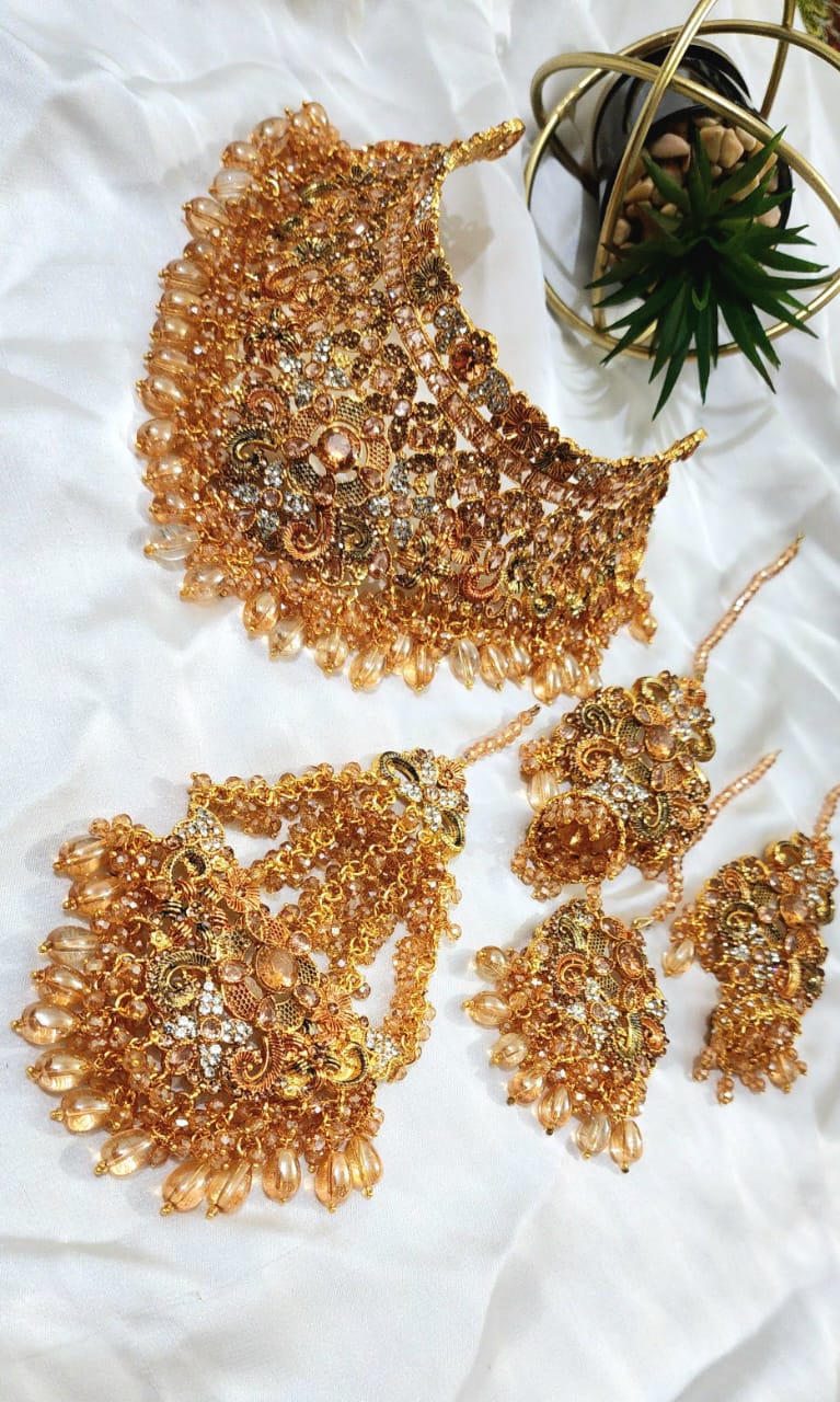 Excellent (Casting) Quality Bridal Set Kashee's Zircon Work