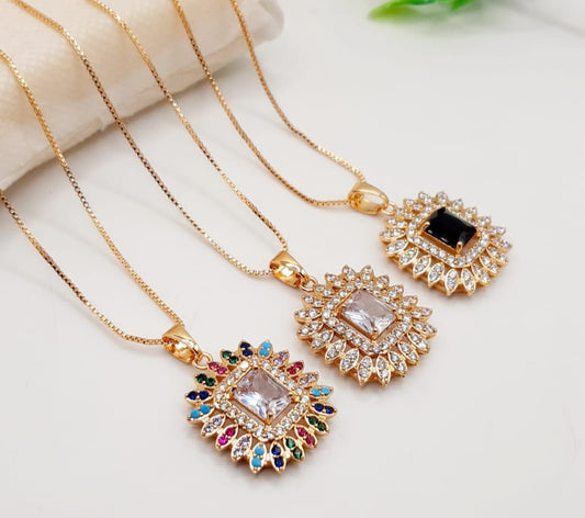 China Gold Zircon Pendants A.D