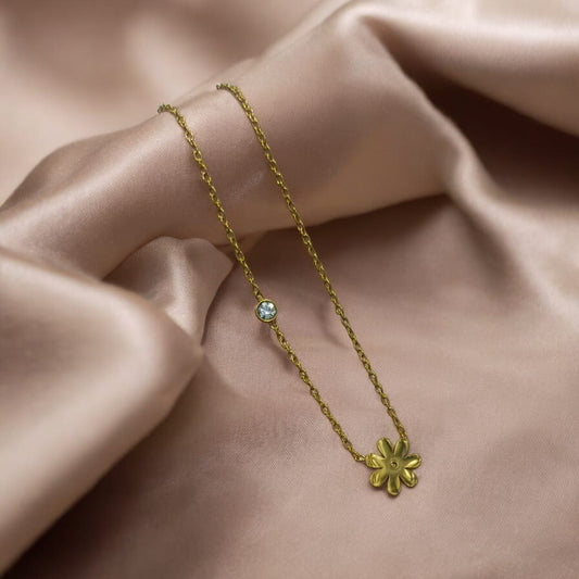 Stainless Steel Daisy leaf Chain Pandant