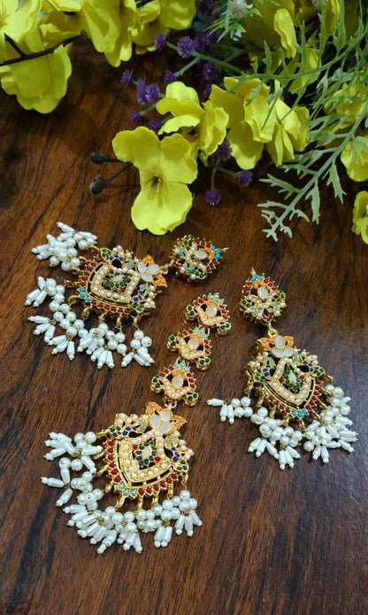 Earrings Bindi Set Multi Nauratan