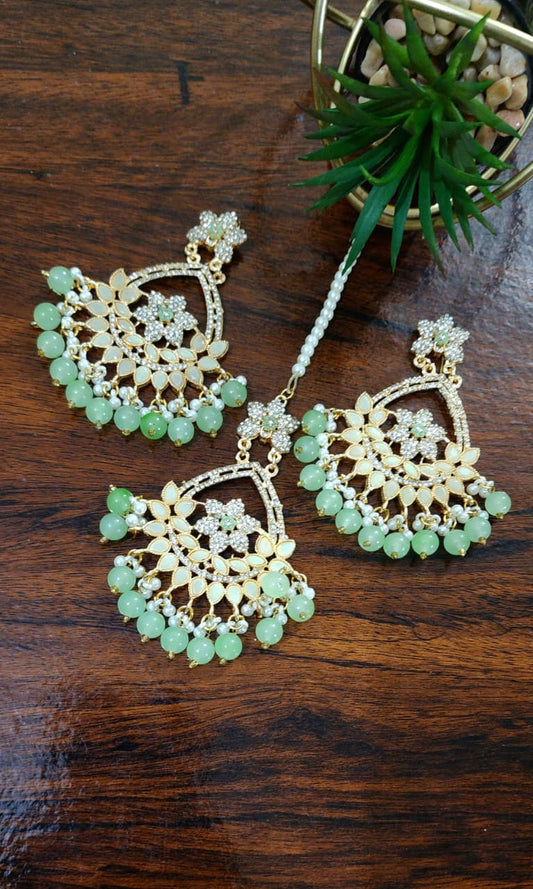 Beautiful Handmade Bindi Earrings Set