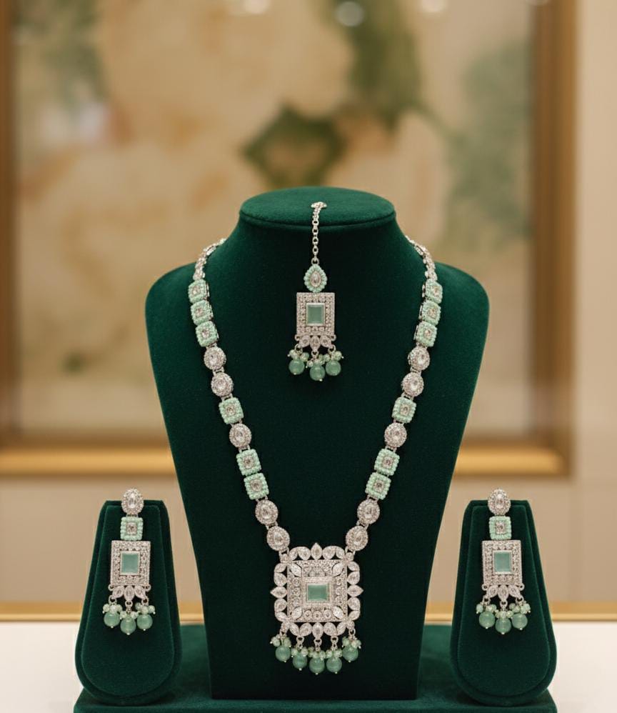 Beautiful Maala Set Zircon Work