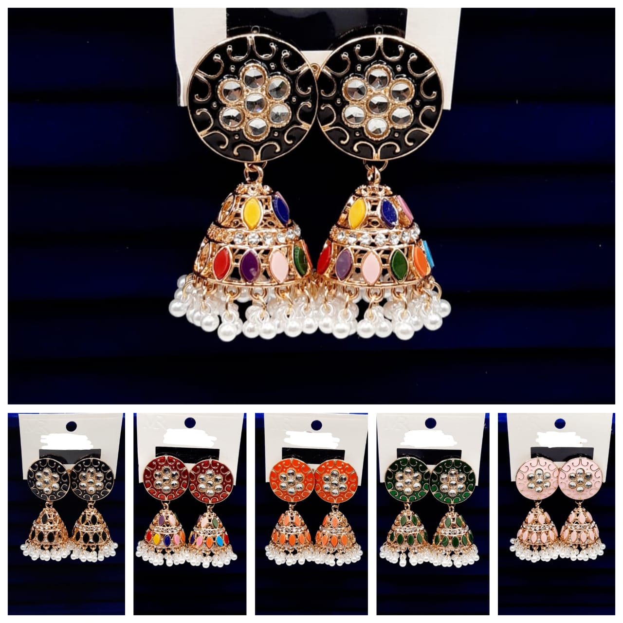 Indian Meena kari Jhumka