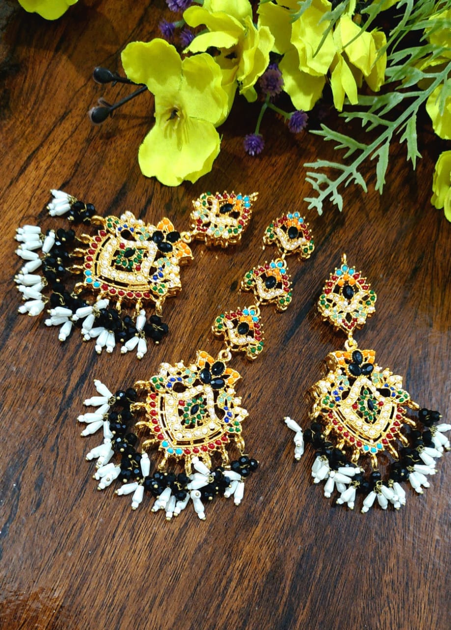 Earrings Bindi Set Multi Nauratan