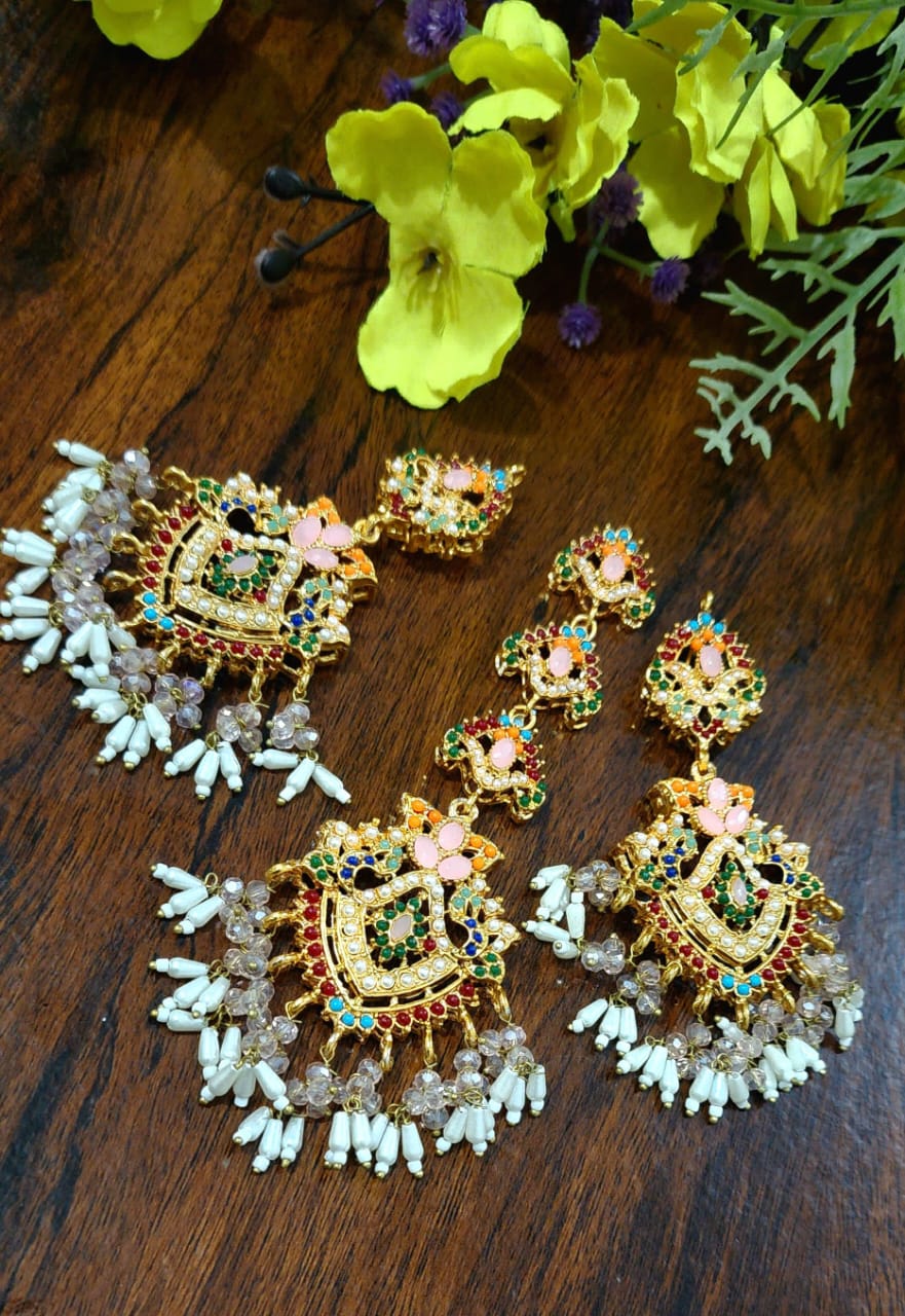 Earrings Bindi Set Multi Nauratan