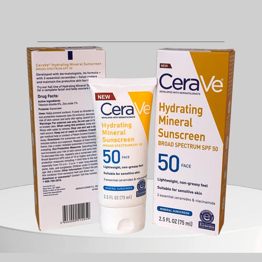 Cerave Hydrating Mineral Sunscreen SPF50 (75 ml)