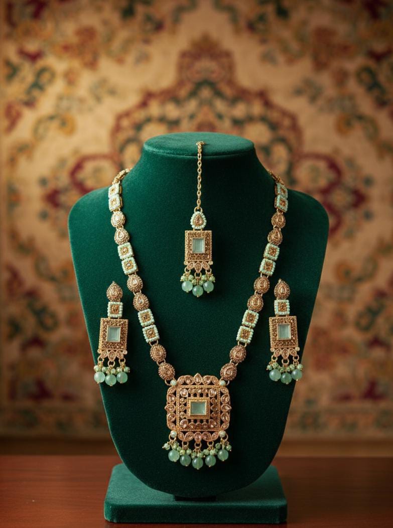 Beautiful Maala Set Zircon Work