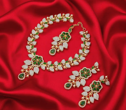 Zircon Work Fancy Party Wear Necklace Sets