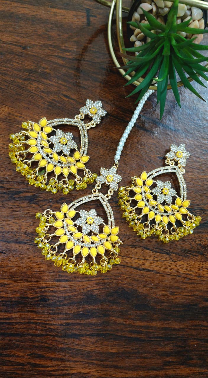 Beautiful Handmade Bindi Earrings Set