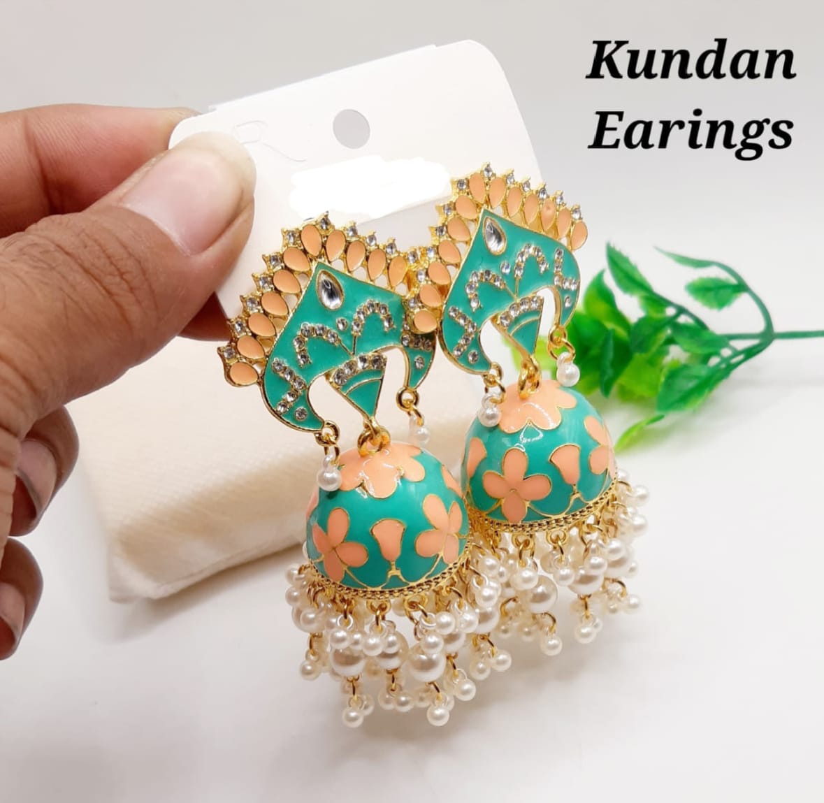 Indian kundan Earings, Gucha Paroi  Excellent Quality
