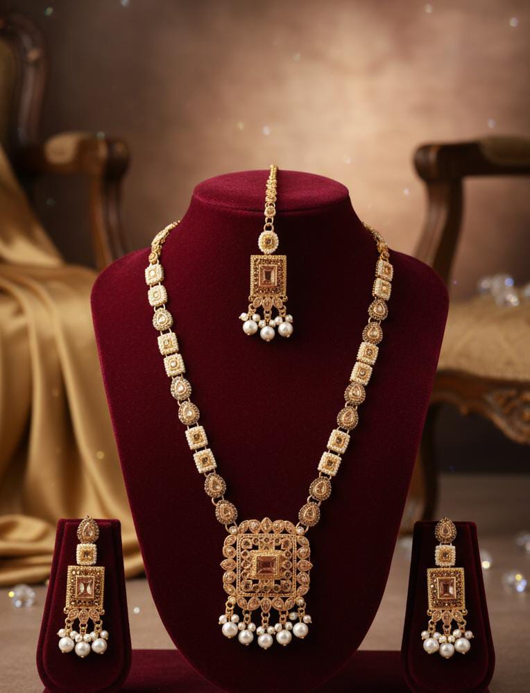 Beautiful Maala Set Zircon Work