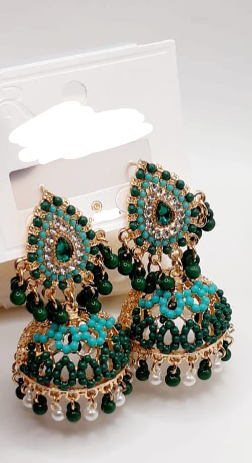 Beautiful China Jhumka With Colourful Shades