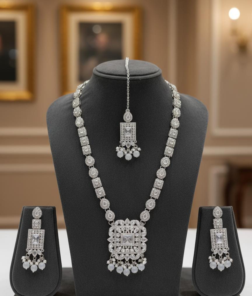 Beautiful Maala Set Zircon Work