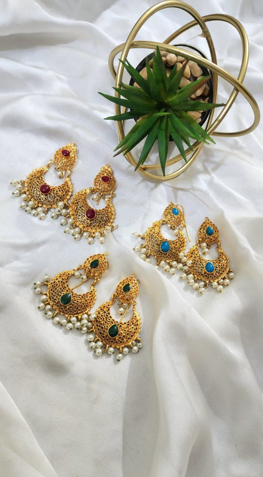 Bahawalpuri Unique Style kundan Earrings