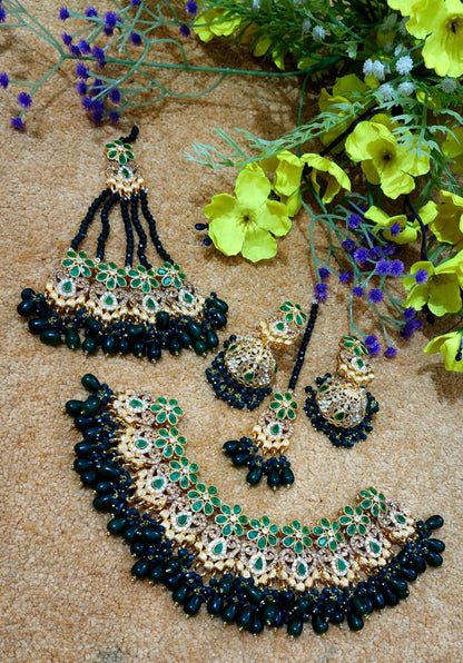 Zircon Work Bridal Set Jai Puri Style