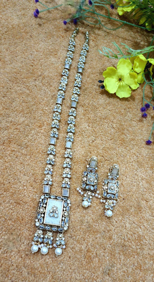 Antique Oxidised Polish Maala Set Turkish Style