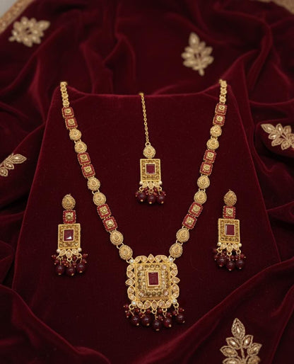 Beautiful Maala Set Zircon Work