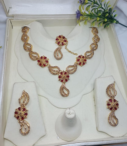 Necklace Set Zircon Work