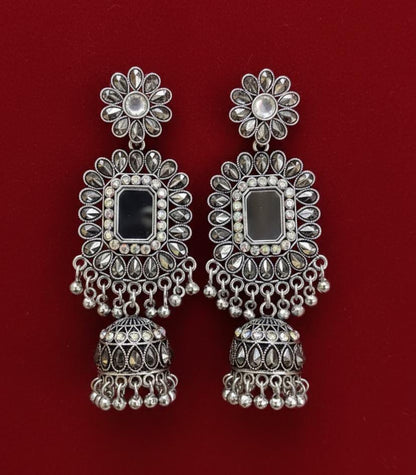 Antique Oxidized Jhumkay