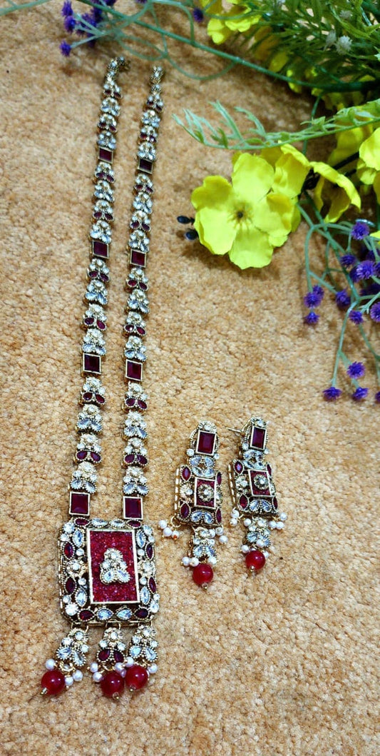 Antique Oxidised Polish Maala Set Turkish Style