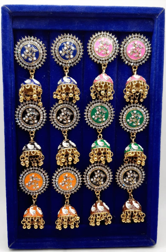 Indian Meena kari Jhumka