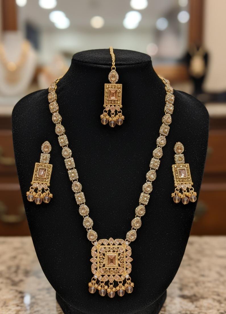 Beautiful Maala Set Zircon Work