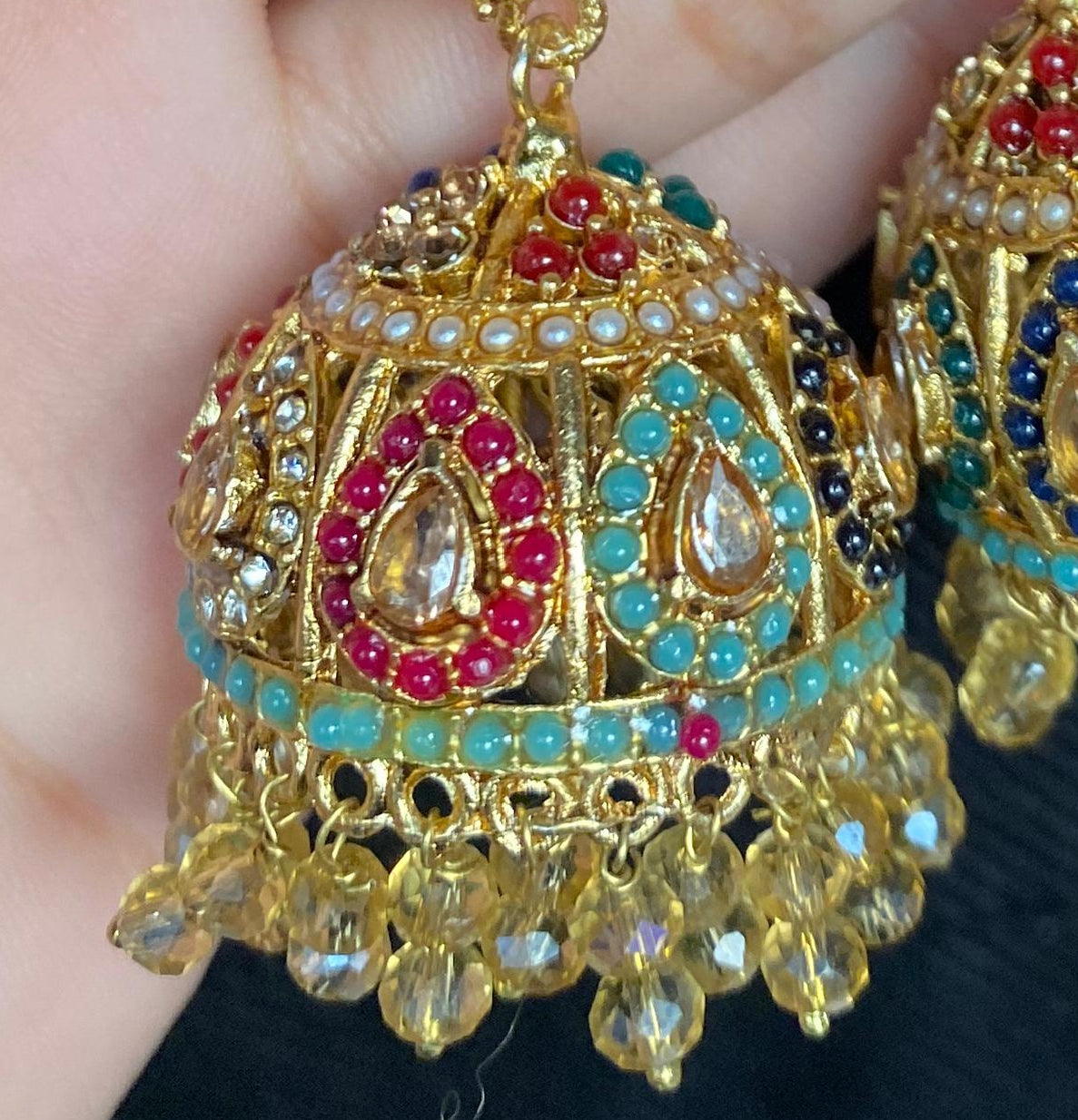 Jhumka Multi Nauratan Handmade