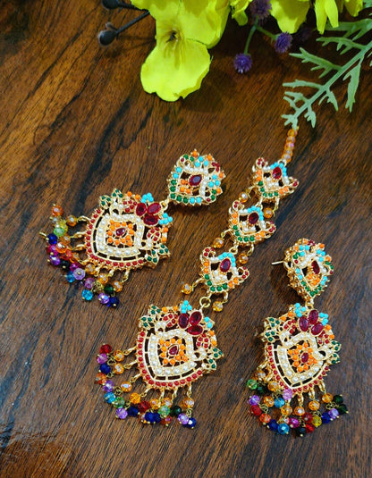 Earrings Bindi Set Multi Nauratan