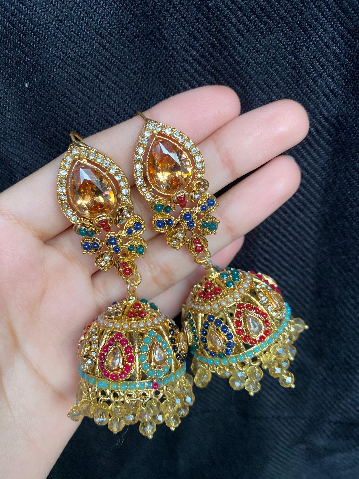 Jhumka Multi Nauratan Handmade